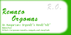 renato orgonas business card